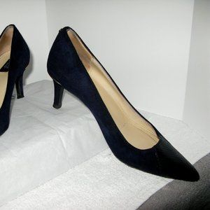 Barely Worn & Sanitized 'Jones New York' Francesca Blue Suede/Leather Pumps 8.5M